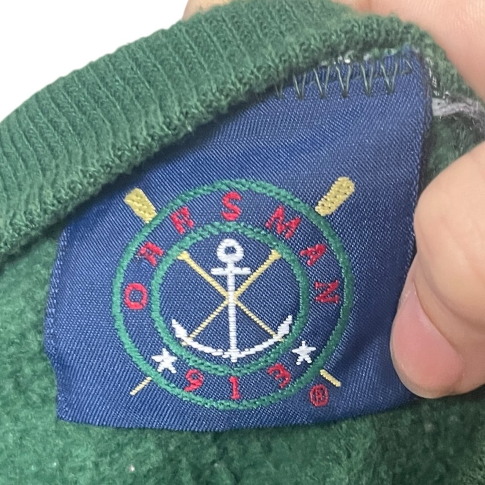 Vintage Green Sweatshirt with Colorful Cat Appliqué - Picture 4 of 10